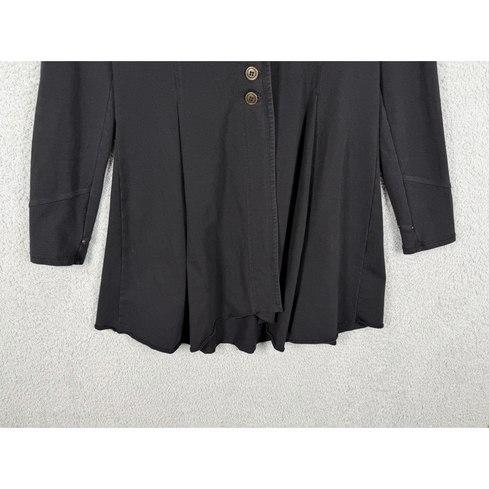Testimony Los Angeles Women's Sz S French Terry Button Up Victorian Jacket Black - Picture 5 of 8